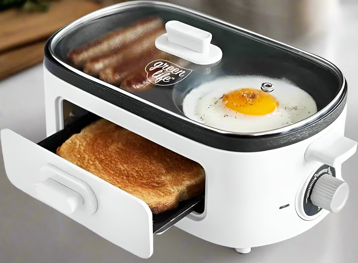 3-in-1 Breakfast Station – Ceramic Nonstick Griddles - SmartPursue™