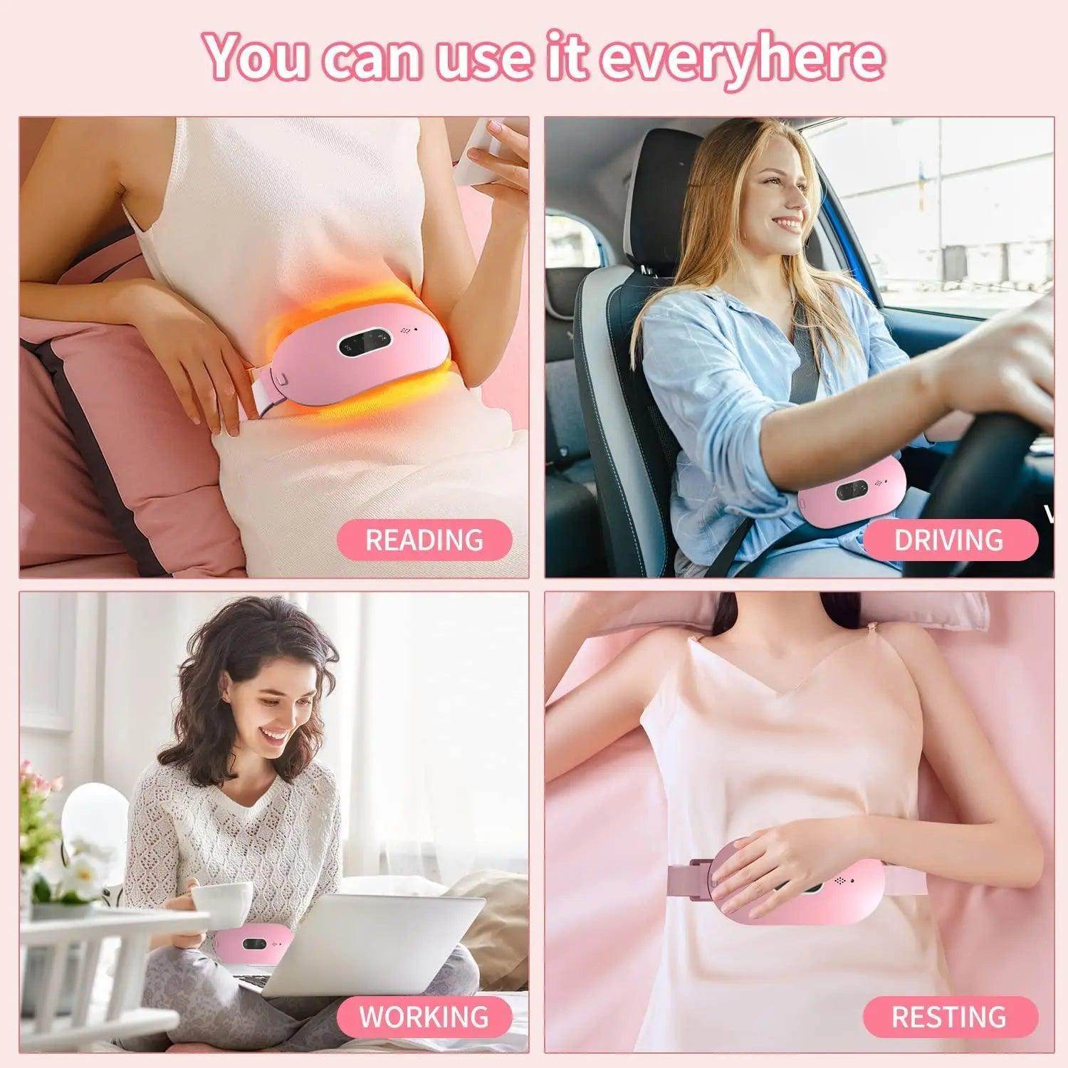 Women in Period Menstrual Heating Pad & Massage Belt - SmartPursue™