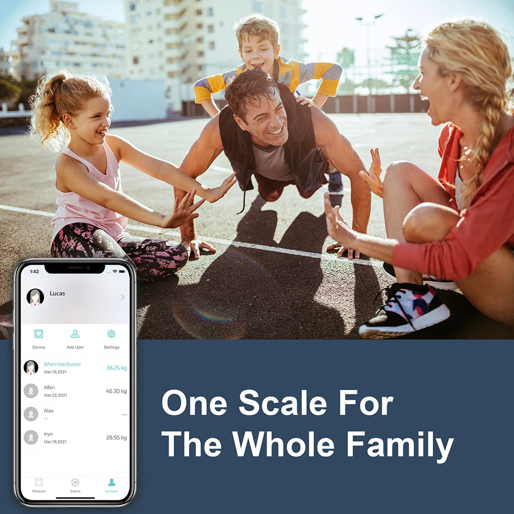 ⚖️ Lescale Smart Body Fat & BMI Scale – 15 Metrics + Heart Rate Display - SmartPursue™