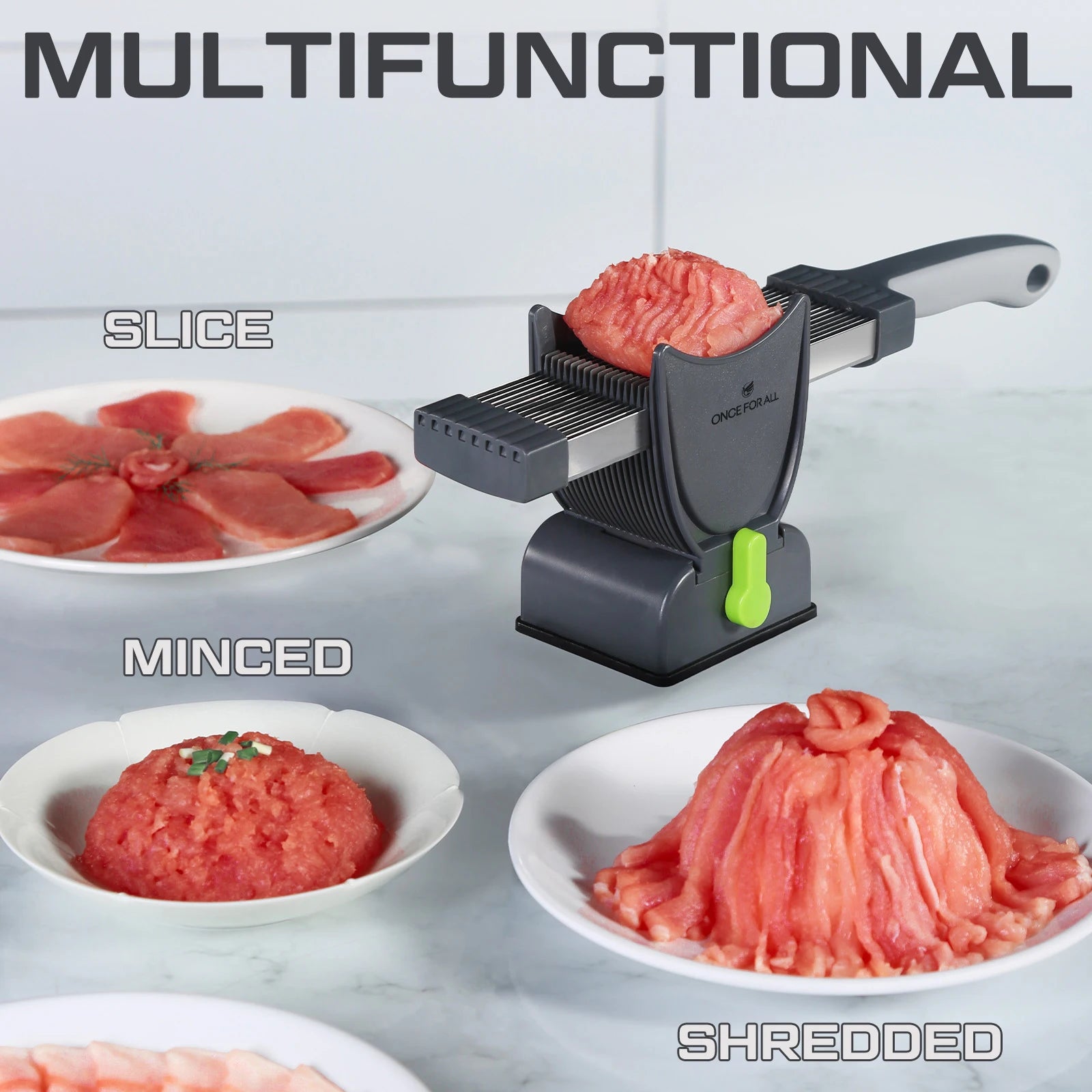 Manual Meat Slicer & Cleaver Set – Slice Strip & Cube Fresh Meat - SmartPursue™