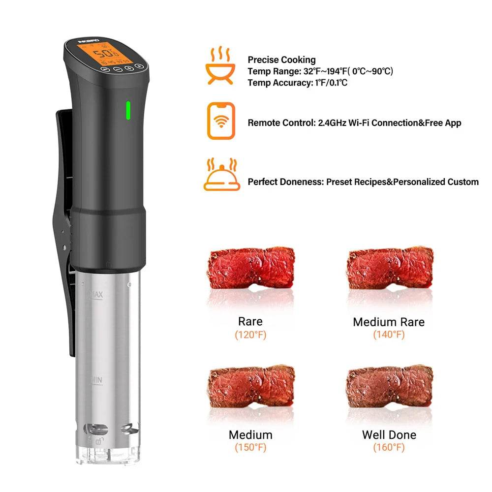 Wi-Fi Sous Vide Precision Cooker - SmartPursue™