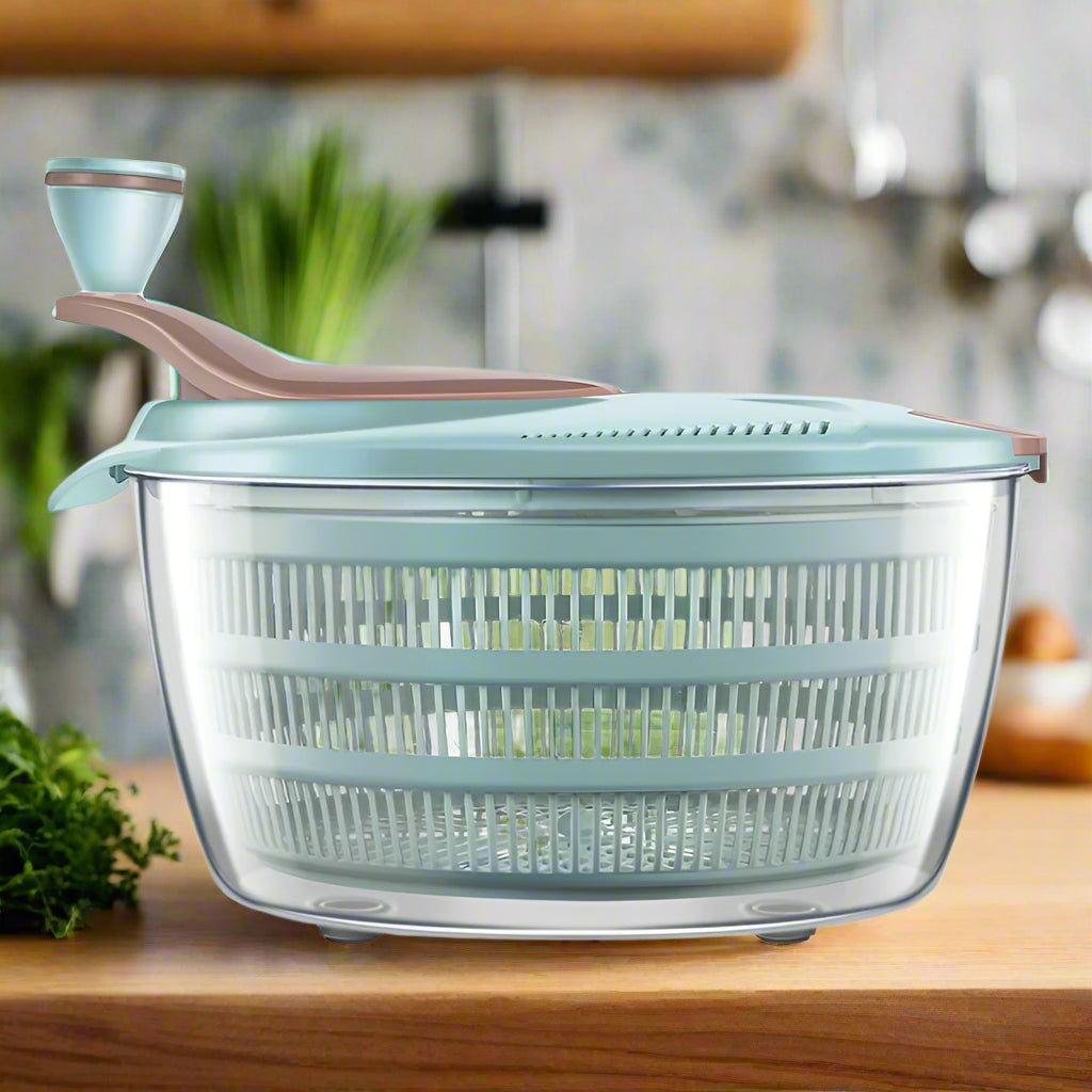 🥗 4.24 Quart Salad Spinner – Rinse, Spin & Serve Greens with Ease - SmartPursue™