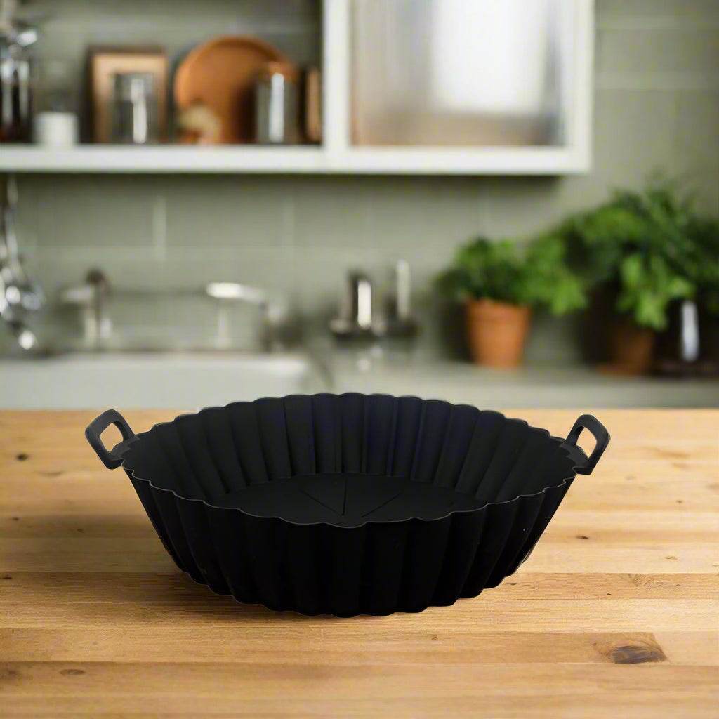 Reusable Silicone Air Fryer Basket – Non-Stick Tray for Crispy Pizza, Chicken & Fries - SmartPursue™