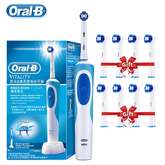 Oral B Electric Toothbrush Adult Rotation Tooth Brush 3D Whiten Teeth Oral Care Brush With Gift Brush Heads