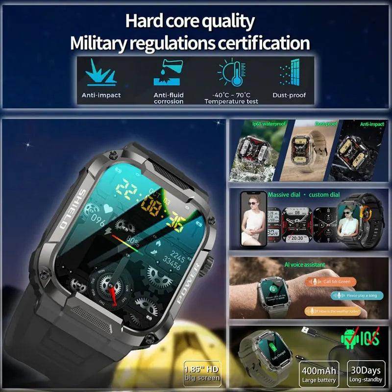 Military Android smartwatch for Men - SmartPursue™