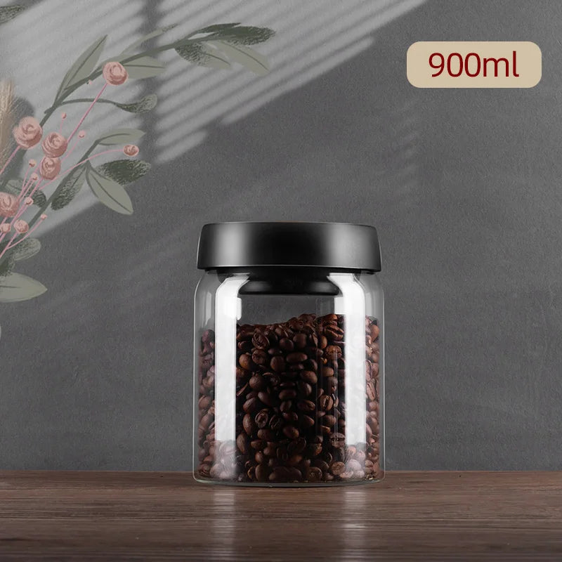 Vacuum Sealed Jug Glass Airtight Canister | spice storage containers