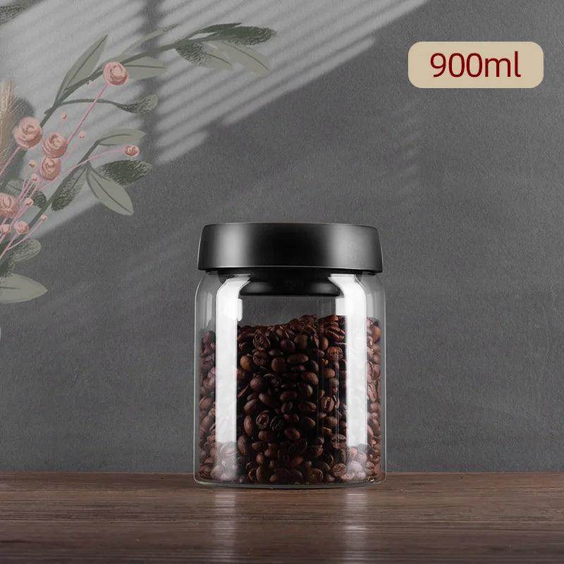 Vacuum Sealed Jug Coffee Beans Glass Airtight Canister - SmartPursue™