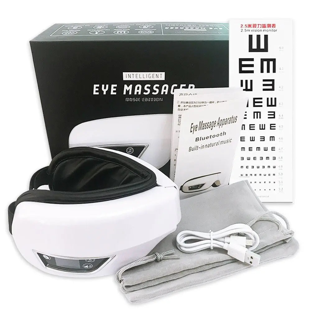 6D smart eye massager Eye Care Instrumen Heating Bluetooth Music Relieves Fatigue