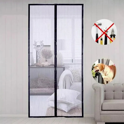 Tool-free Reinforced Magnetic Screen Door Curtain Mosquito Net Anti Bug Fly Partition Curtain magical Mesh Diversi Shop™