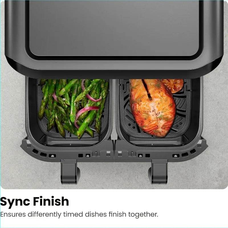 6 Quart Smart Dual Basket Air Fryer - SmartPursue™