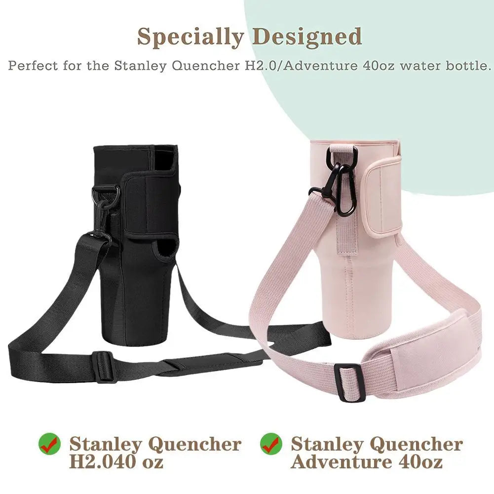 Water Bottle holder For Stanley 40oz Tumbler With Handle by Adjustable Shoulder Strap Diversi Shop