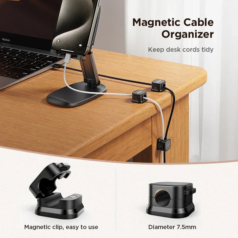 Joyroom Magnetic Cable Clips Cable Smooth Adjustable Cord Holder Under Desk Cable Management Diversi Shop™