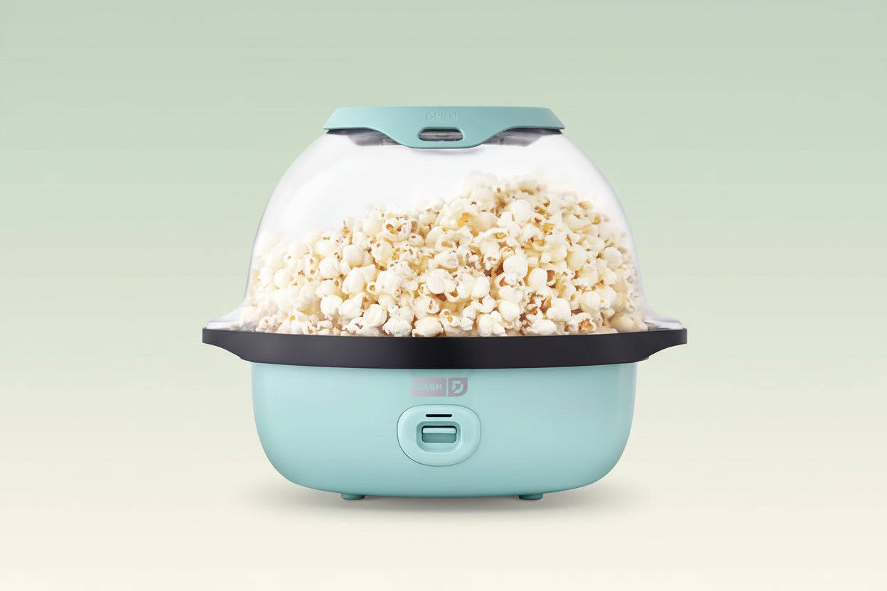 Deluxe Stirring Popcorn Maker – Hot Oil Electric Popcorn Popper with Butter Warming Tray & Serving Bowl