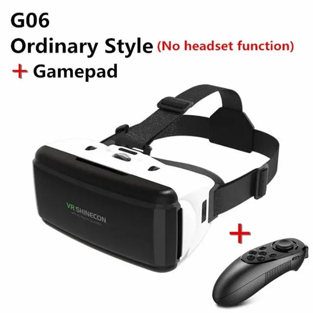 Immerse in 3D World: Original VR Virtual Reality 3D Glasses Box with Wireless Rocker for IOS & Android