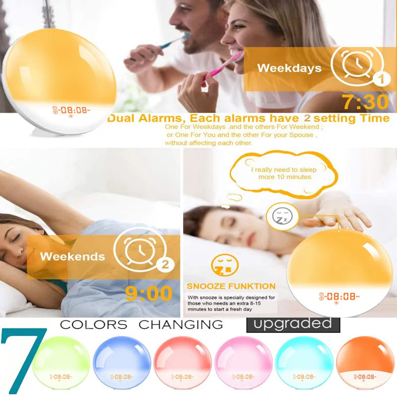 Wake Up Light Alarm Clock with Sunrise - Sunset Simulation Diversi Shop™