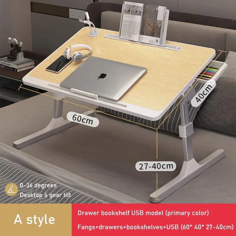 Foldable Notebook Computer Desk: Space-Saving Solution for Dorms and Small Bedrooms