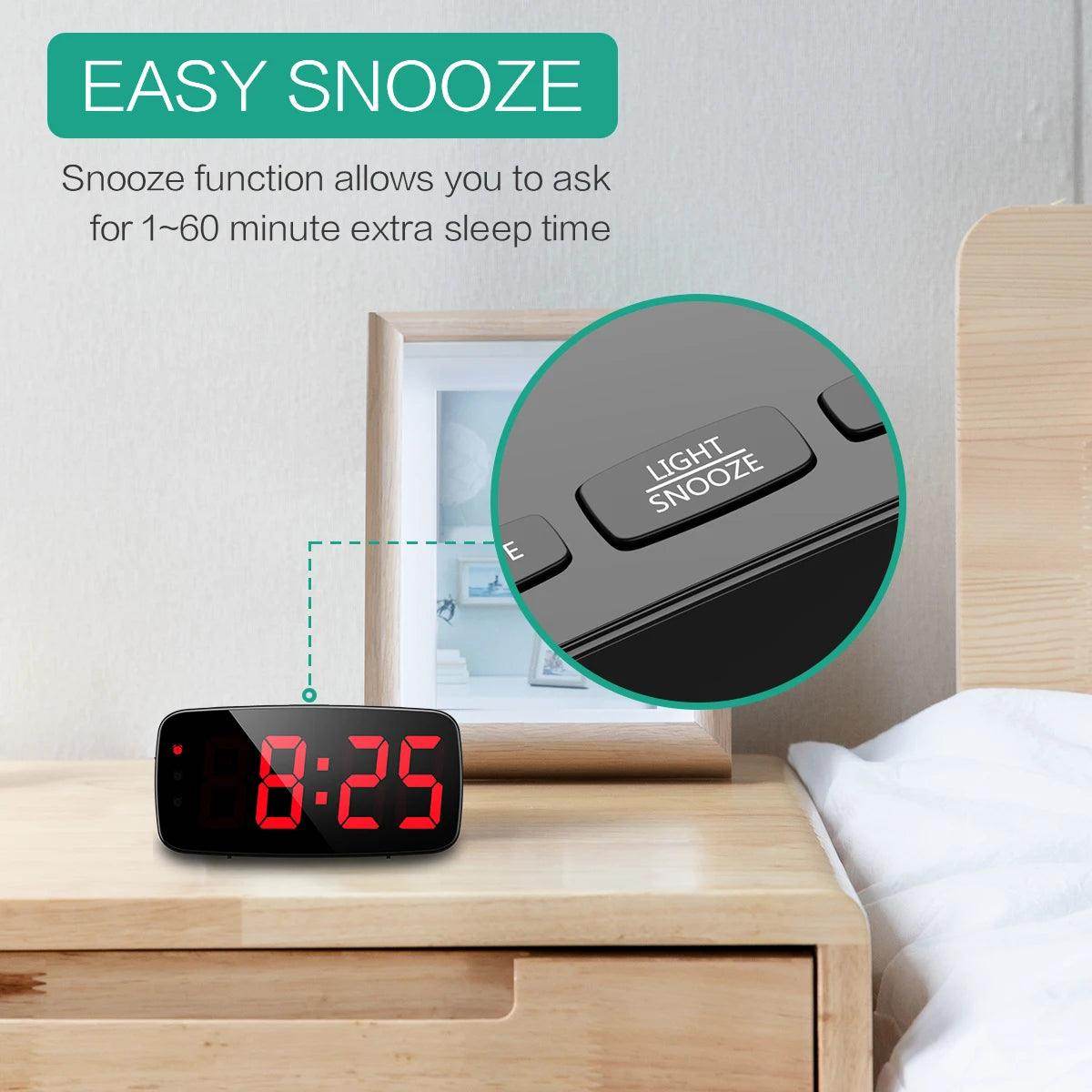 Digital LED Clock Desktop Alarm Clock - SmartPursue™