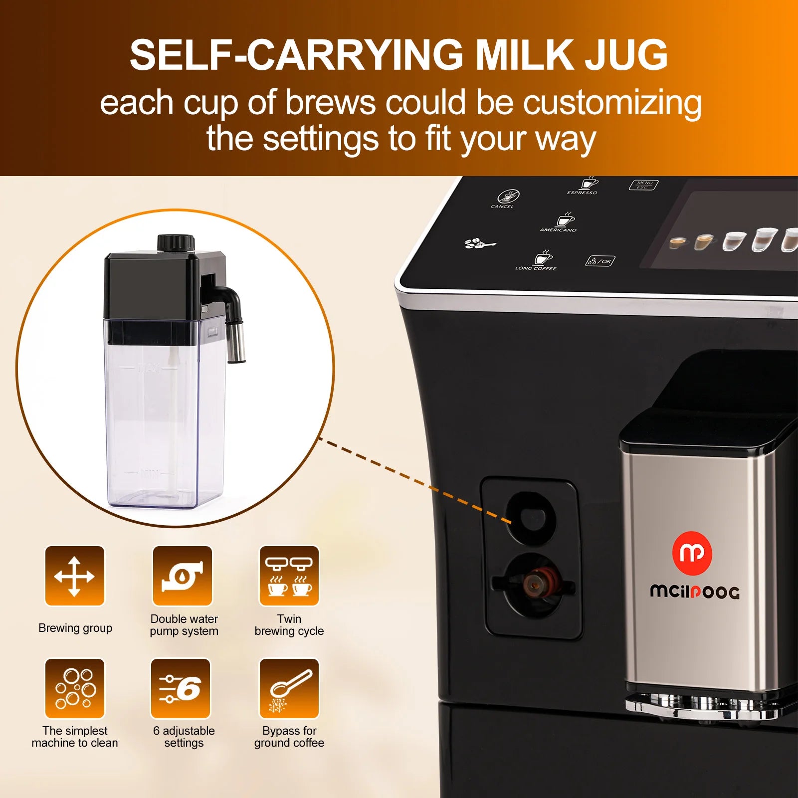Fully Automatic All-in-One Espresso Coffee Maker - SmartPursue™