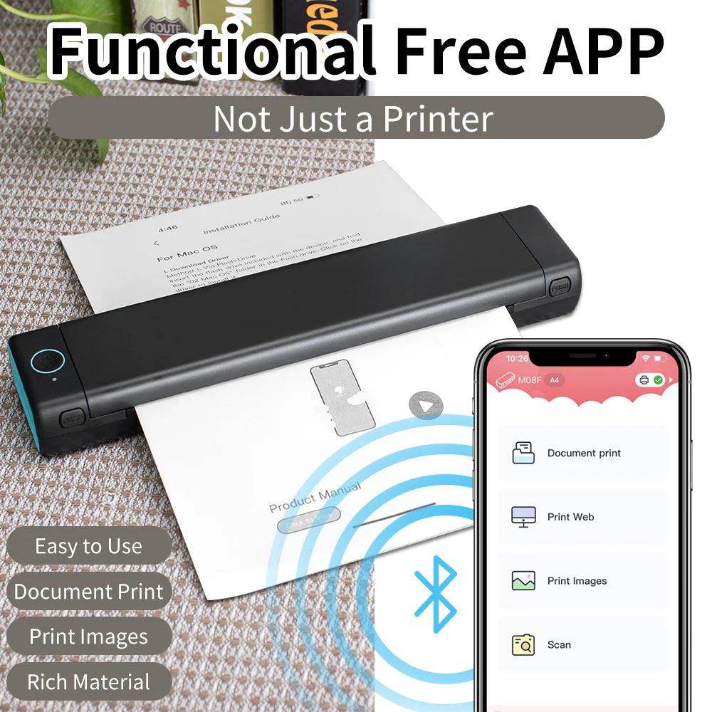 Small wireless Portable A4 Printer - SmartPursue™