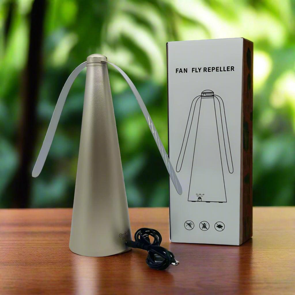 Fly Repeller Table Fan USB Or AA Battery Powered Insect Fly Repeller Fans Portable Pest Control Outdoor Indoor Keep Flies Away SmartPursue™