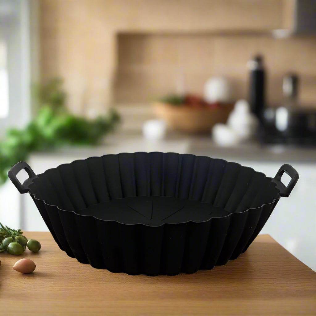 Reusable Silicone Air Fryer Basket – Non-Stick Tray for Crispy Pizza, Chicken & Fries - SmartPursue™
