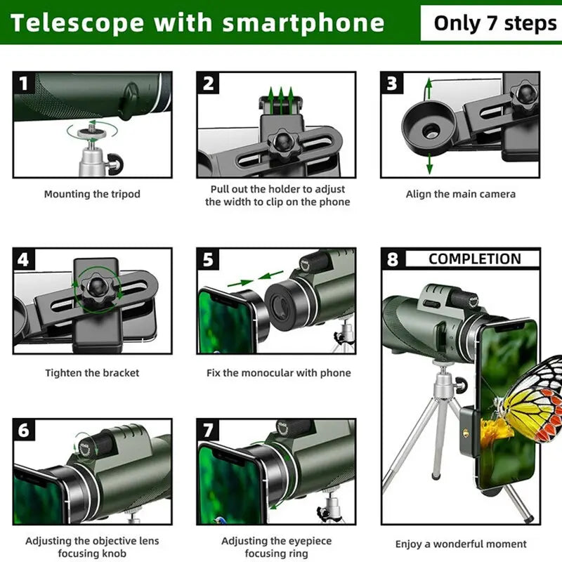 Title: "Portable Zoom HD Telescope: Long Distance Mini Power