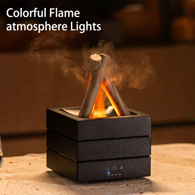 280ml Flame Aroma Diffuser USB Air Humidifier Colorful Atmosphere Light and Remote Control Bonfire Essential Oil Aroma Diffuser SmartPursue™