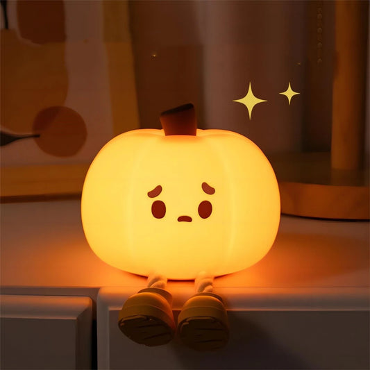 Halloween Pumpkin Night Light – Soft Silicone, Dimmable Diversi Fusion™