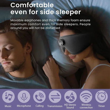 Noise cancelling sleep headphone Bluetooth Silk Sleeping Eye Mask Auto Shut Off  Sleep Mask Eye Covers