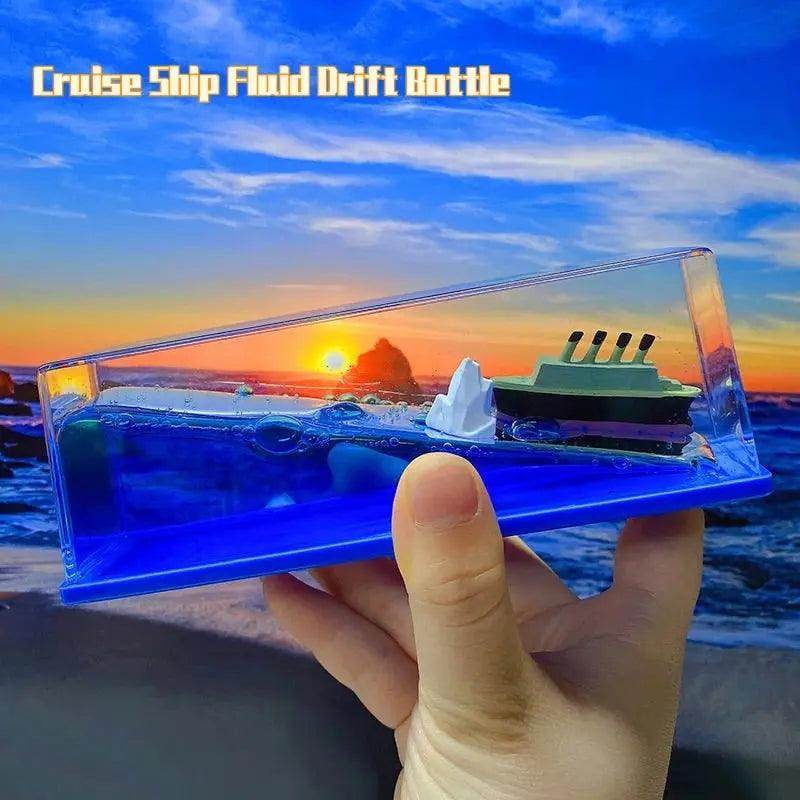Cruise Ship Decoration Toy Fluid Drift Bottle Titanic Creative Ship - SmartPursue™