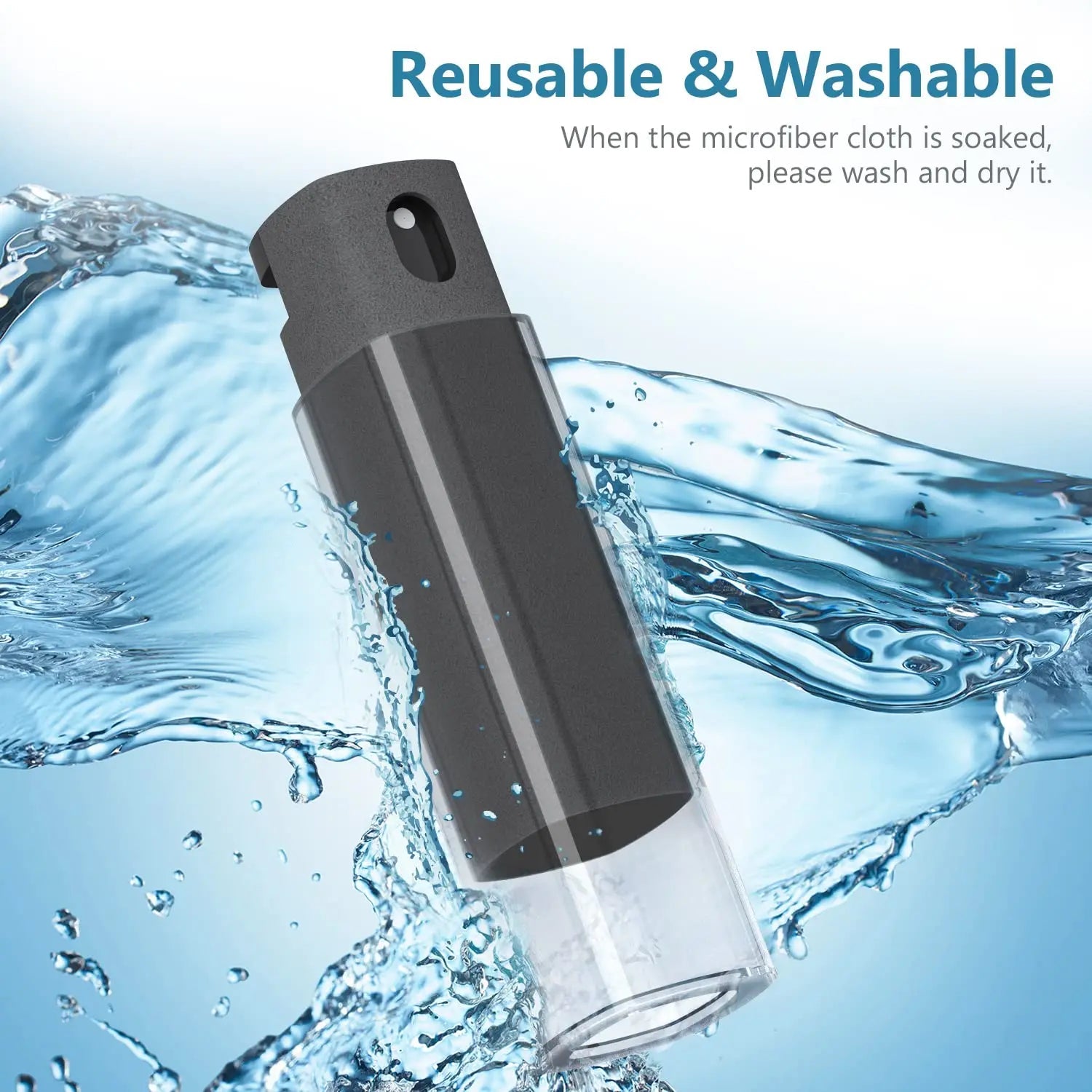 2in1 Microfiber Screen Cleaner Spray Bottle Set Mobile(No liquids) Phone Ipad Computer Cloth Wipe Iphone Cleaning Glasses Wipes SmartPursue™