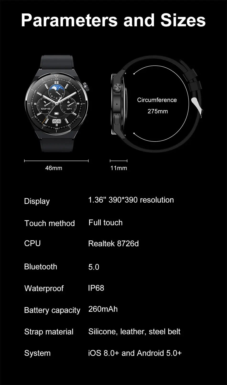 2023 GT3 Pro Smart Watch - Huawei, Xiaomi