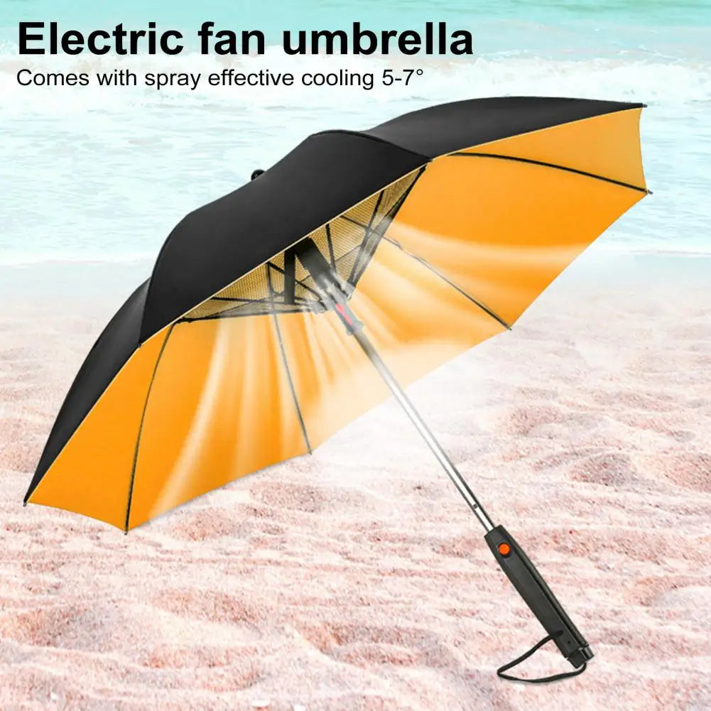 🌞 3-in-1 Cooling Sun Umbrella – Built-in Fan, Water Mister & UV Block - SmartPursue™