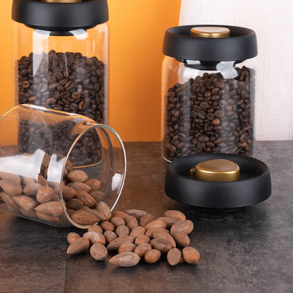 Vacuum Sealed Jug Glass Airtight Canister | spice storage containers