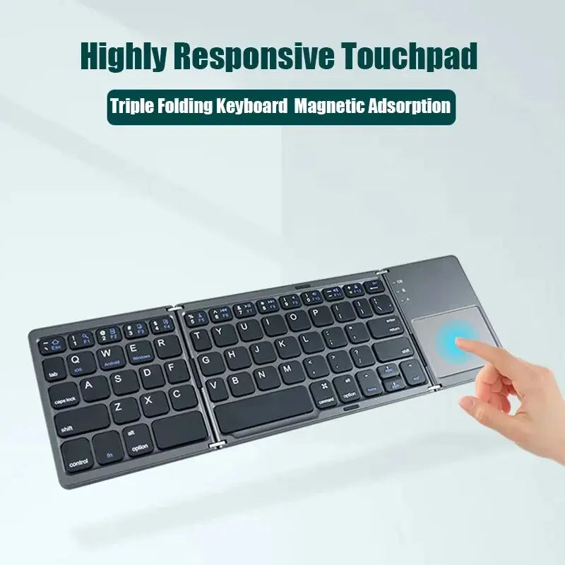 Wireless Folding Keyboard for Tablet with Touchpad Universal Windows Android IOS