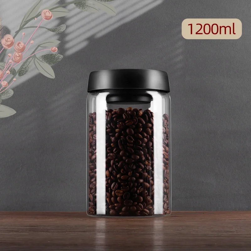 Vacuum Sealed Jug Glass Airtight Canister | spice storage containers