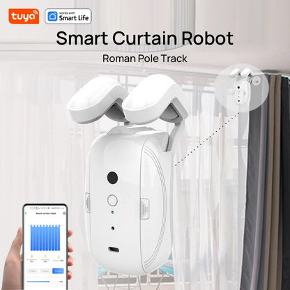 Smart Curtain Robot, Roman Rod Track, APP Control Diversi Shop™
