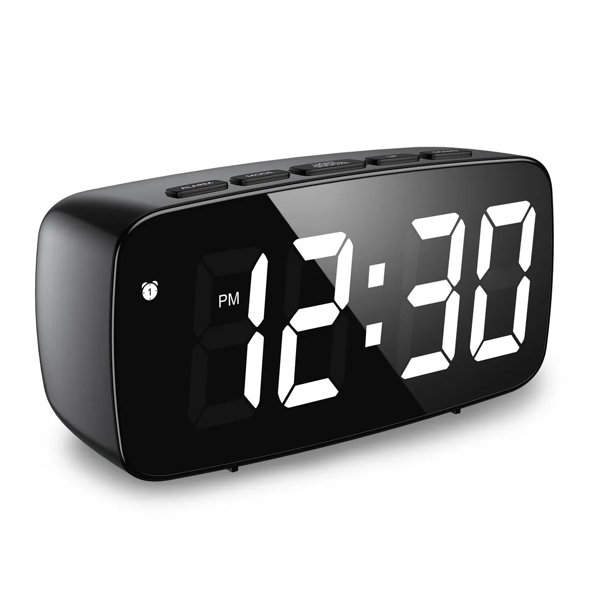 Digital LED Clock Alarm Clock Voice Control Snooze Time Temperature Display Night Mode Desktop Clocks