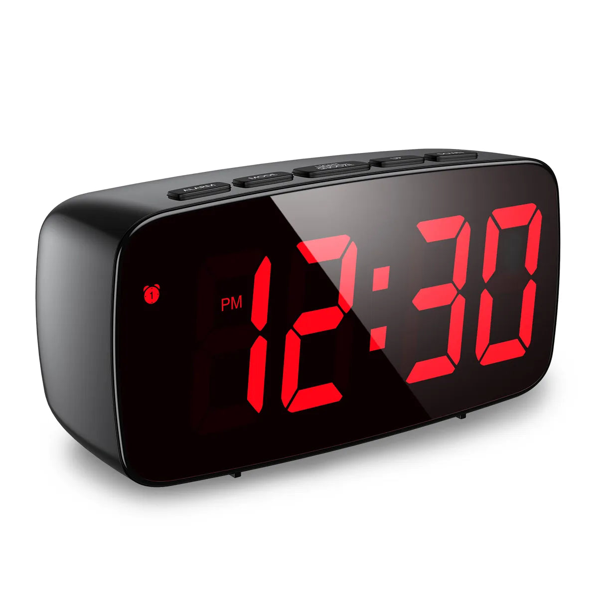 Digital LED Clock Alarm Clock Voice Control Snooze Time Temperature Display Night Mode Desktop Clocks