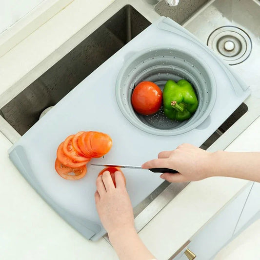 Foldable 3-in-1 Cutting Board with Drain Basket - SmartFusion™