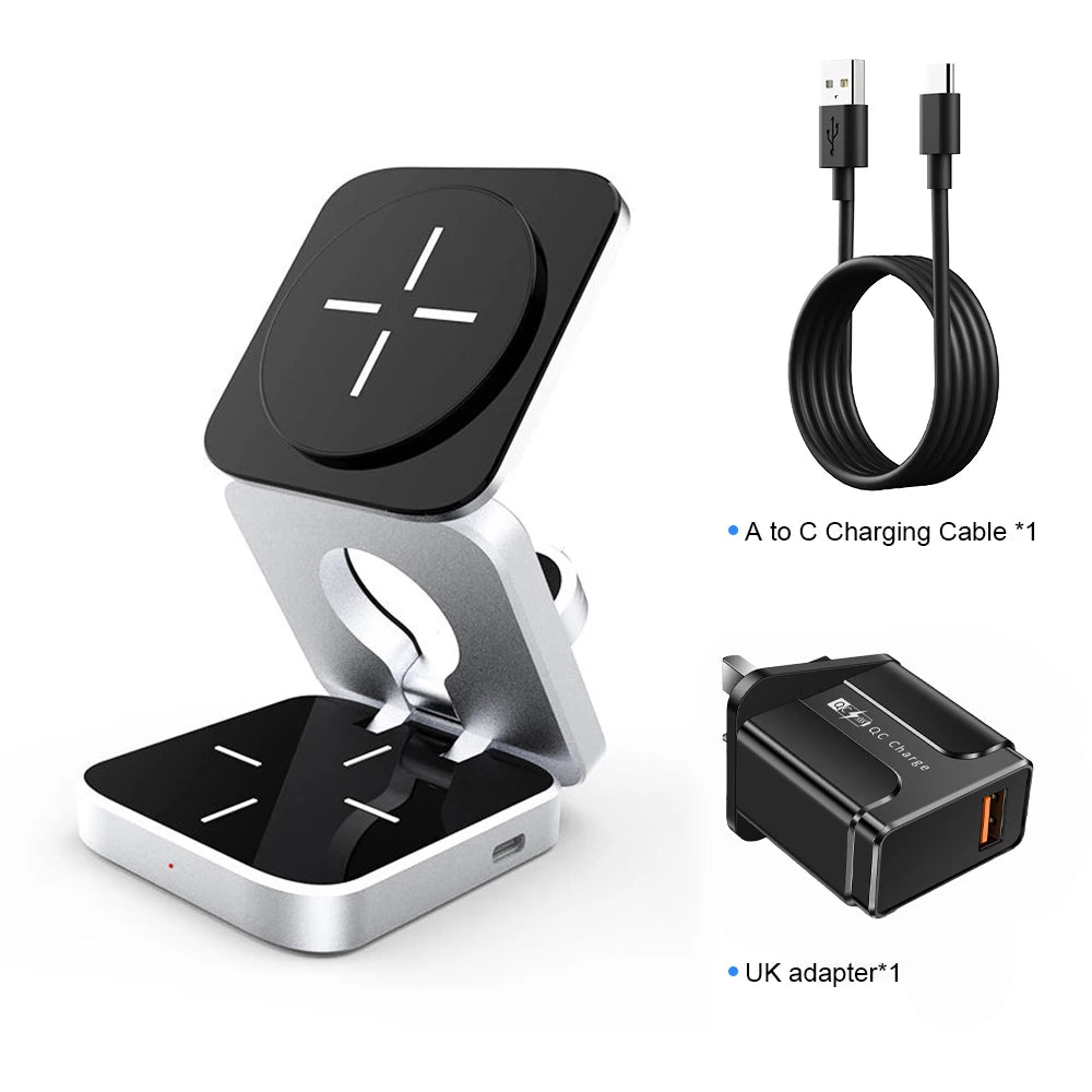 Foldable Magsafe Wireless Charging Station Fast Charger | Diversi