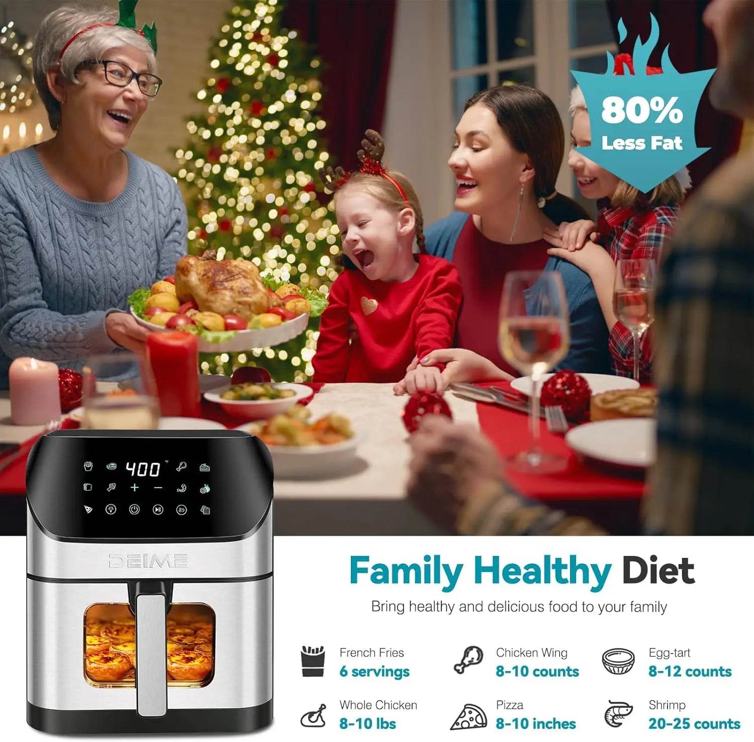 6.2QT Large Capacity Air Fryer - SmartPursue™