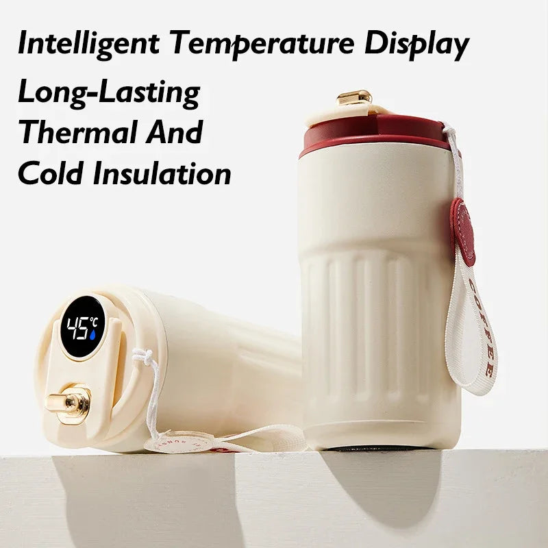 🌡️ Smart LED Thermos Bottle – Stainless Steel Travel Flask - SmartPursue™