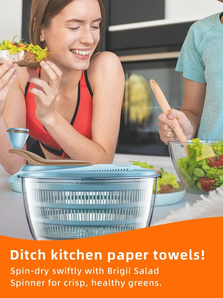 🥗 4.24 Quart Salad Spinner – Rinse, Spin & Serve Greens with Ease - SmartPursue™