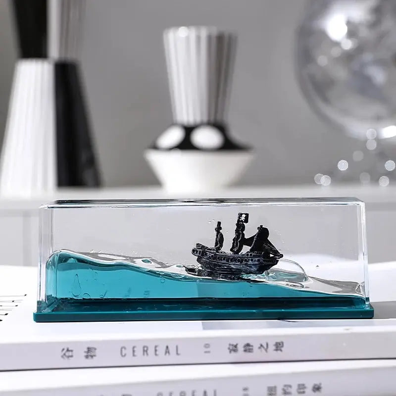 Cruise Ship Decoration Toy Fluid Drift Bottle Titanic Creative Ship Sea