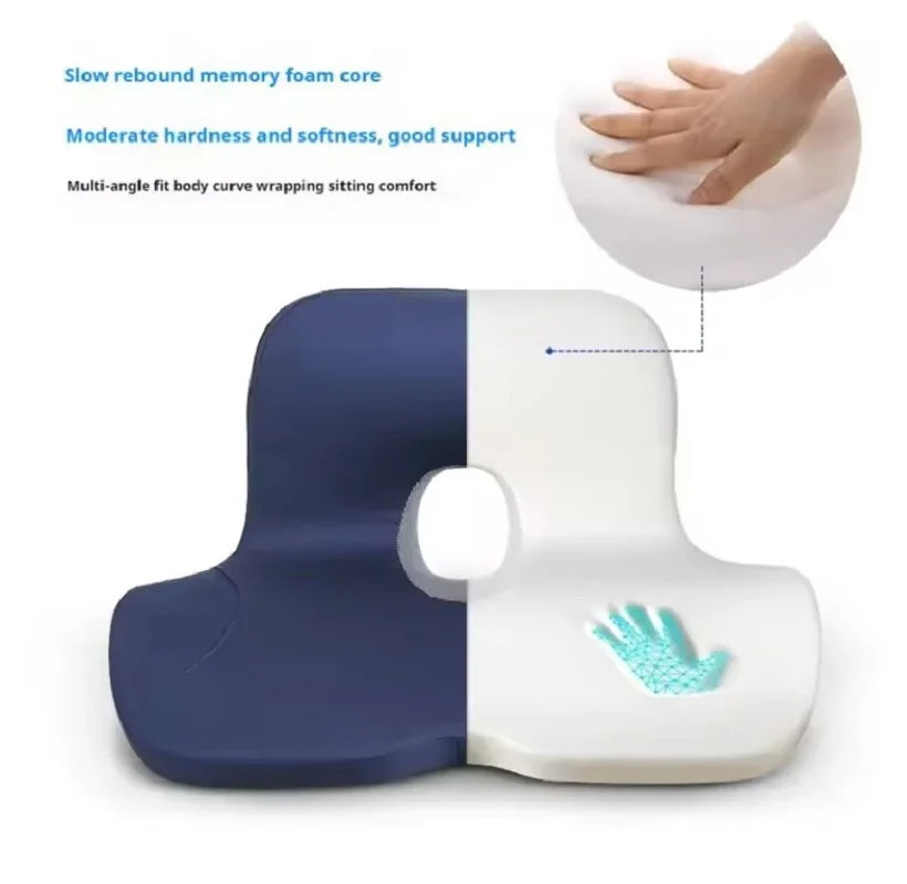 🪑 Memory Foam Seat Cushion & Back Support Pillow Set - SmartPursue™
