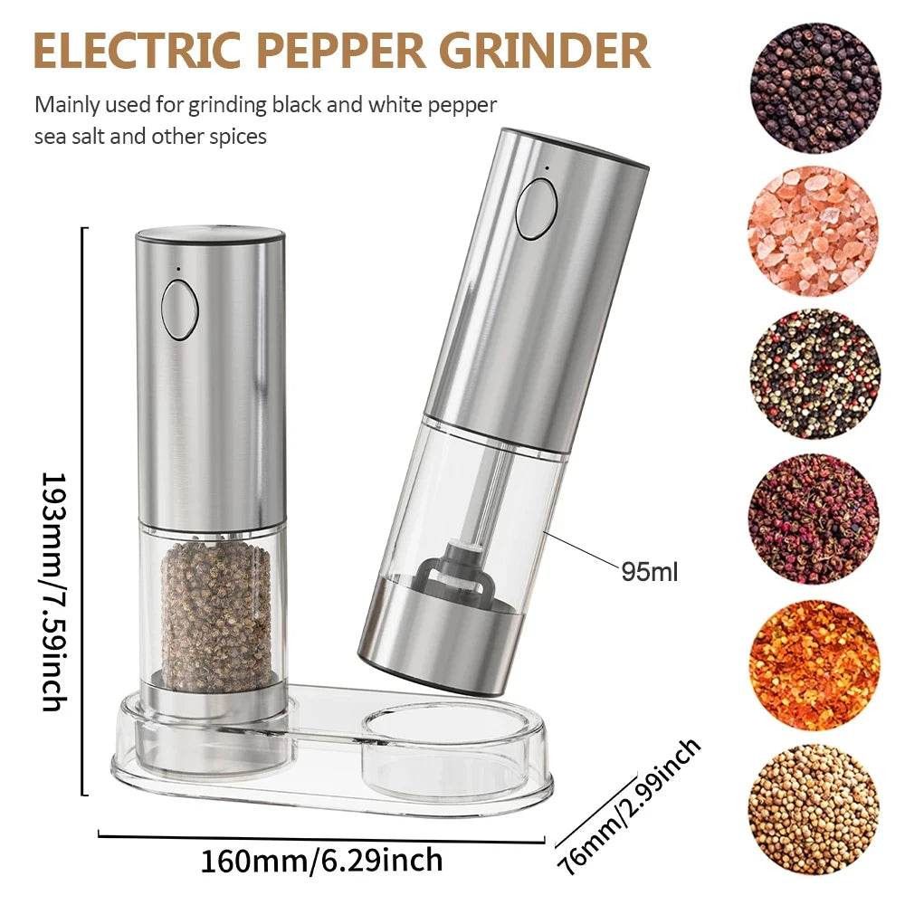 Rechargeable Electric Pepper Grinder – Adjustable Spice Mill - SmartPursue™