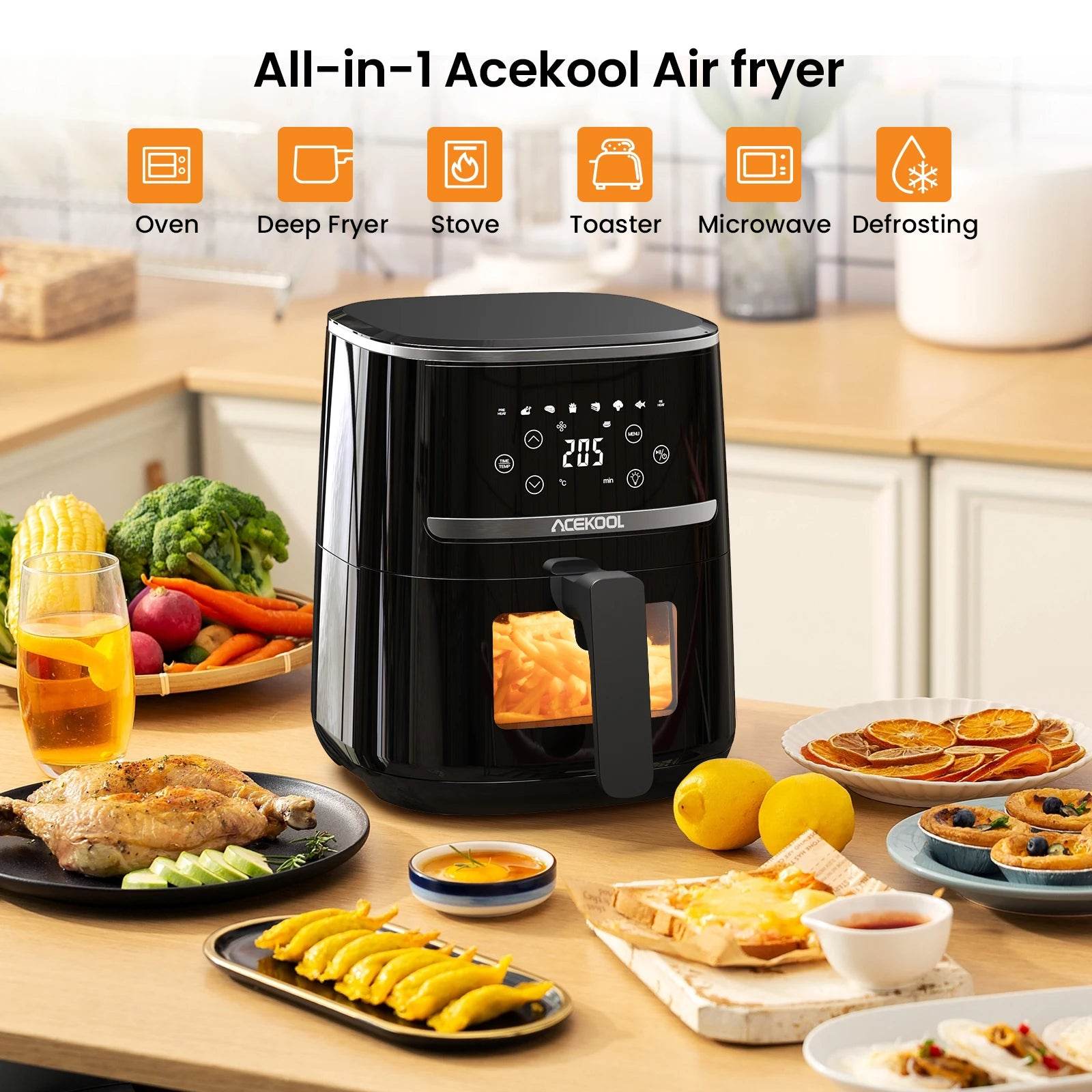 5-Quart Digital Air Fryer Toaster Oven - SmartPursue™