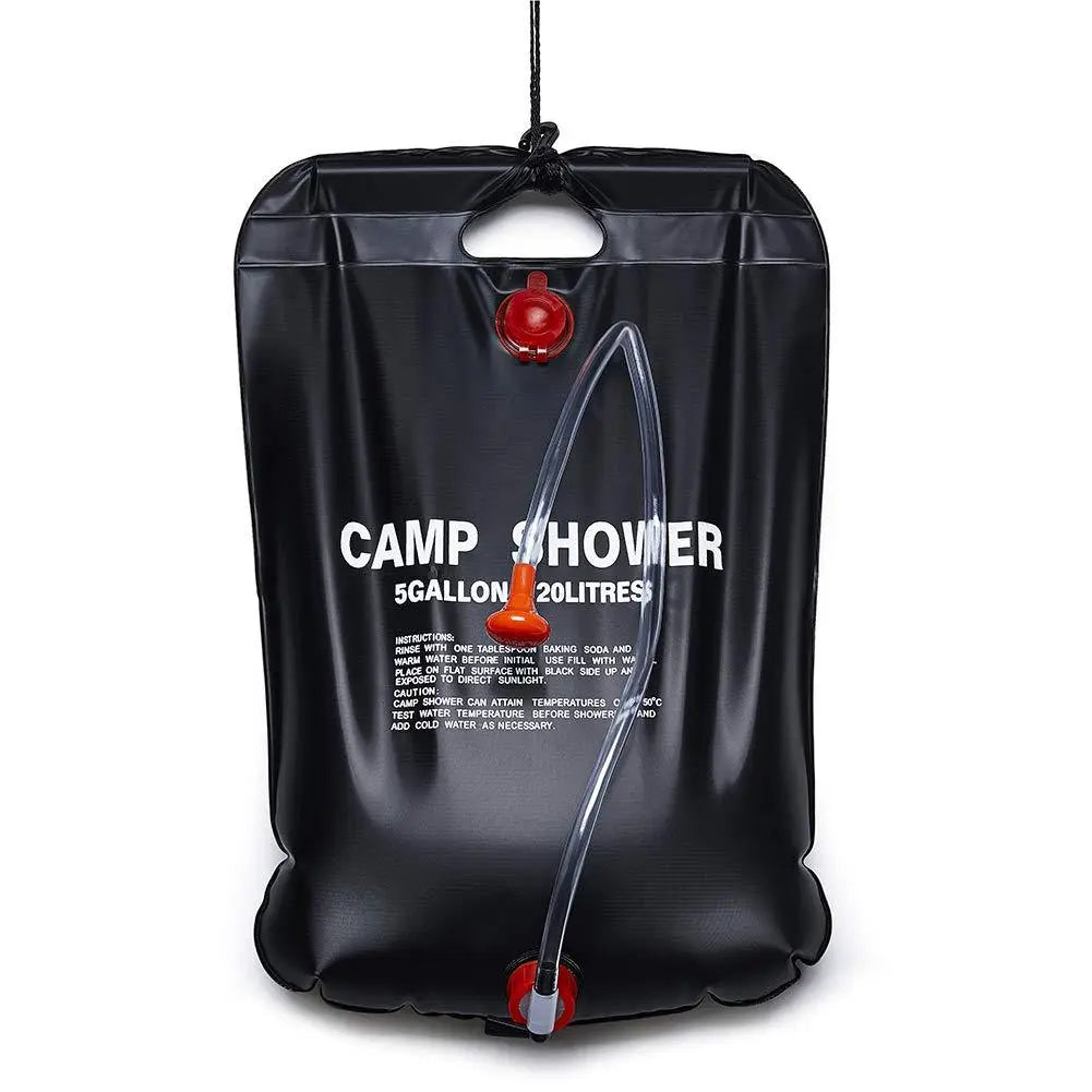 Portable Camping shower bag with Switch Hose and Plastic Head Large Capacity Water Storage