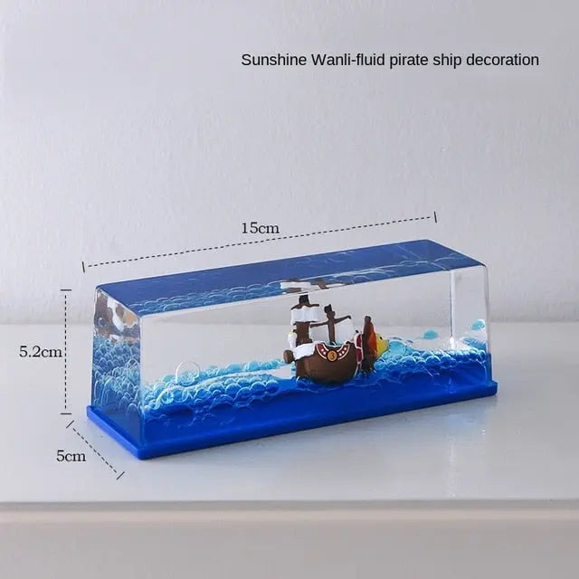 Cruise Ship Decoration Toy Fluid Drift Bottle Titanic Creative Ship Sea